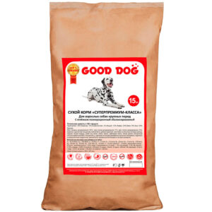 Сухой корм для собак с Говядиной и Ягненком «Супер-Премиум» класса. Для собак крупных пород «GOOD DOG» ВЕС: 15 КГ