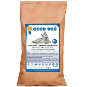 Сухой корм «Супер-Премиум» класса с Говядиной и Ягненком для собак средних пород «GOOD DOG» ВЕС: 15 КГ