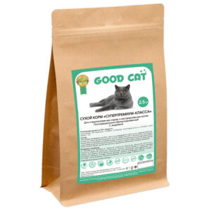 Сухой корм для стерилизованных кошек с Индейкой «Супер-Премиум» класса. Для всех пород «GOOD CAT» ВЕС: 2,5 КГ