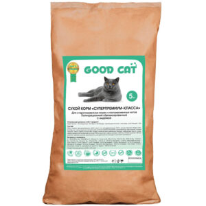 Сухой корм для стерилизованных кошек с Индейкой «Супер-Премиум» класса. Для всех пород «GOOD CAT» ВЕС: 5 КГ